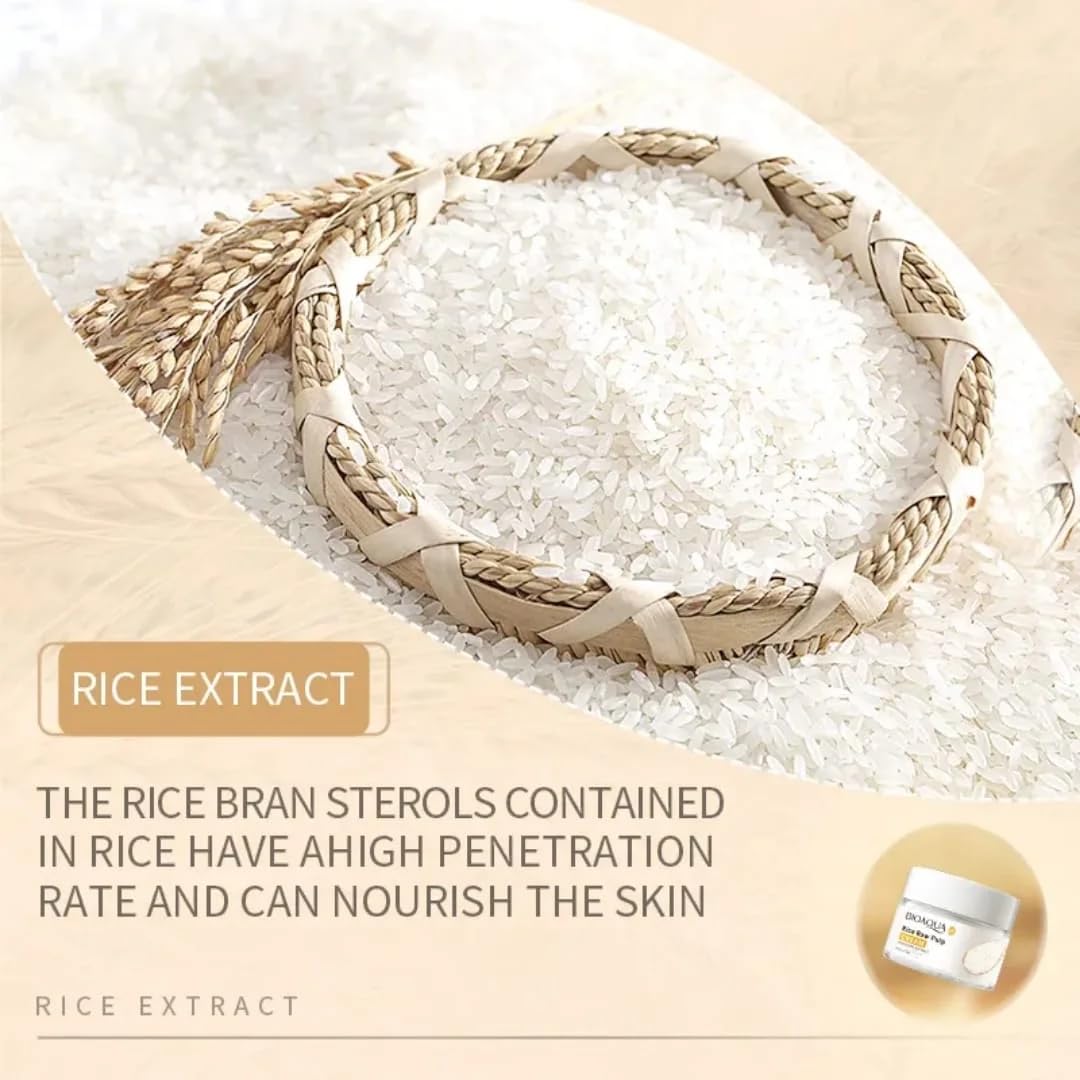 Bioaqua Rice Raw Pulp Face Cream 50g – Hydrating & Nourishing Moisturizer - Image 3