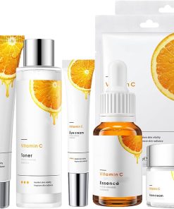 Vitamin C Skin Care Set With Cleanser, Toner, Serum & Moisturizer