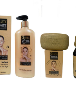 Gluta White Glutathione with Collagen Kit- Lotion, Soap & Serum